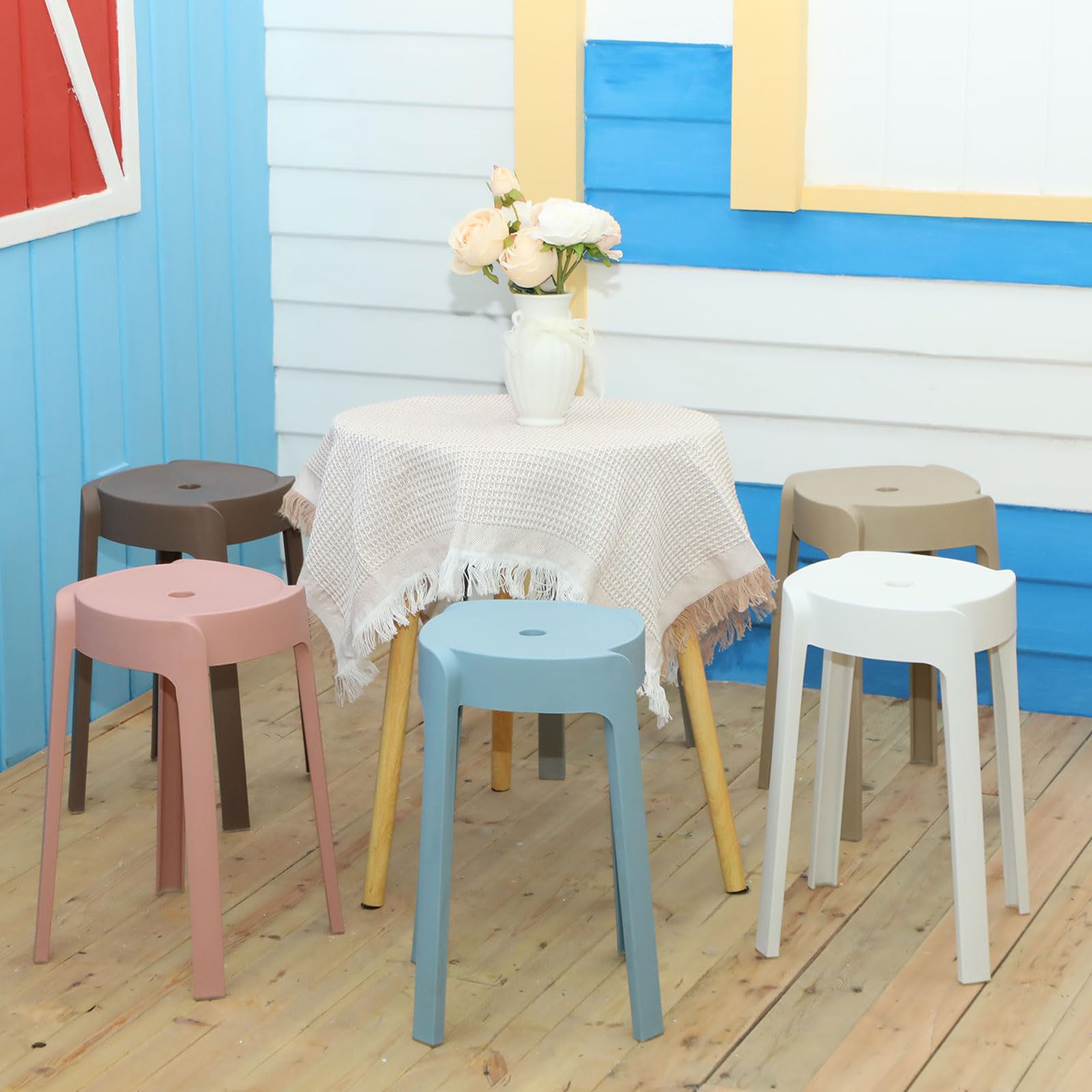 1/6 Pack Plastic Stackable Sto - Home Bar Seating review and price