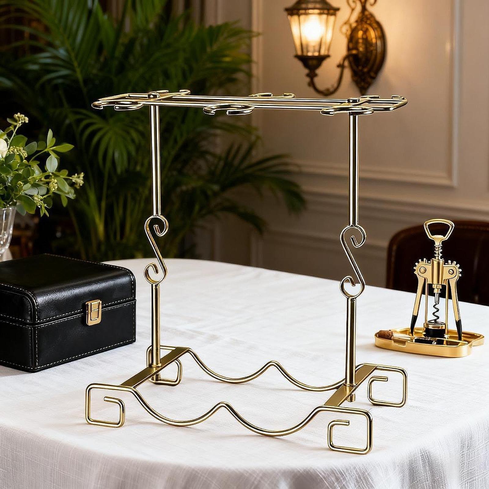 Tabletop Goblet Holder Iron Wi - Home Bar Stand review and price
